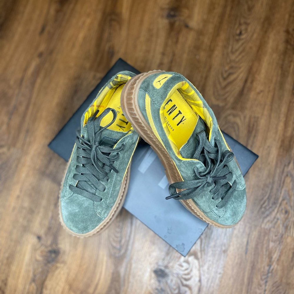 Rihanna - Suede Cleated Creeper Platform Sneakers